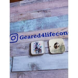 Floral mule conchos, custom conchos mule design tack, unique concho, diy belt